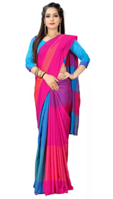 Colour Block Fashion Cotton Silk Saree Catalog